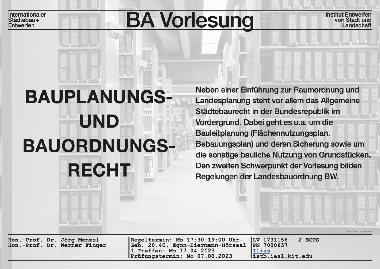 BA Vorlesung: Bauplanungs und Bauordnungsrecht