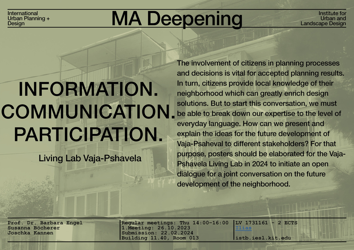 MA Deepening: Information. Communication. Participation. Living Lab Vaja-Pshavela
