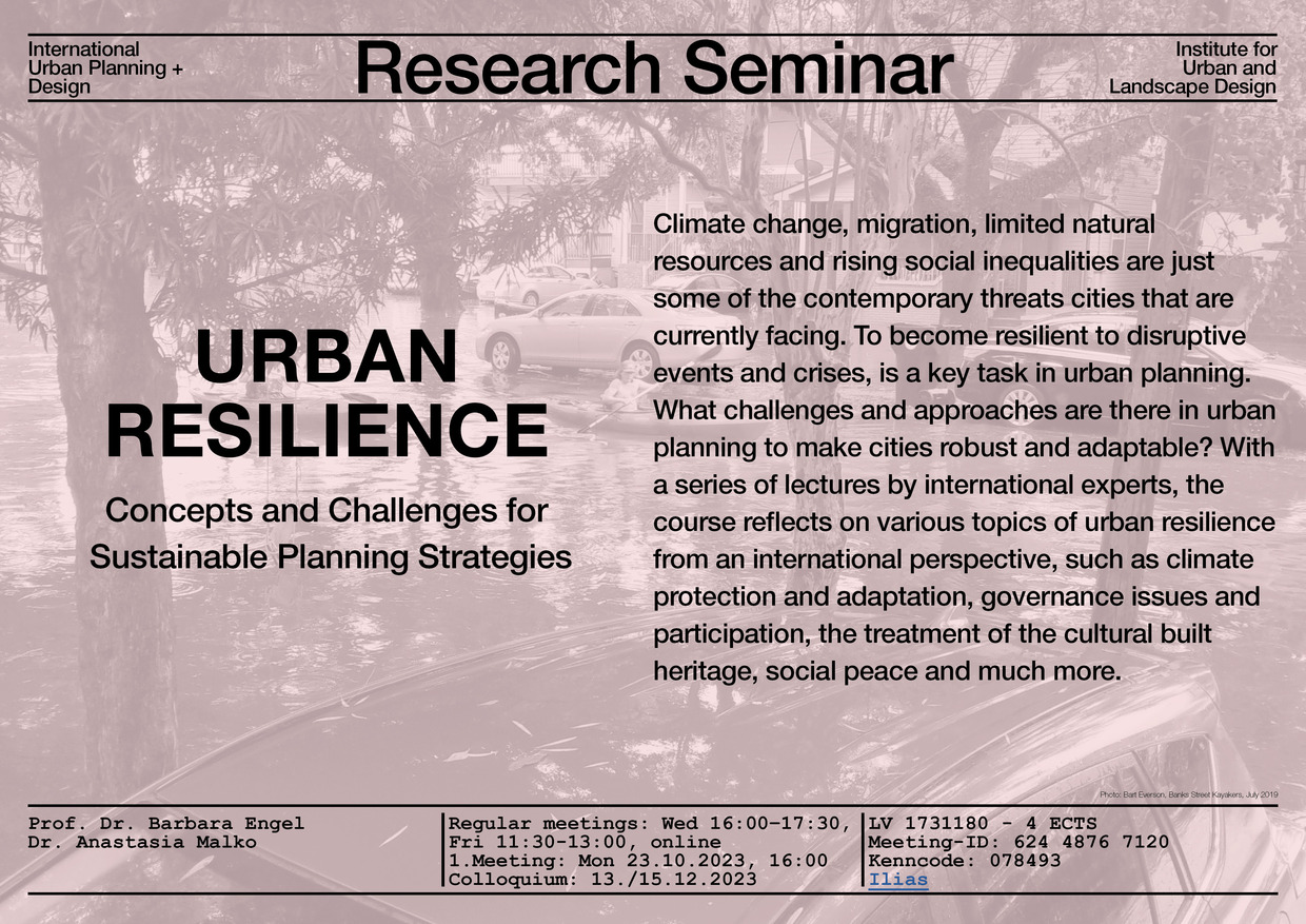 Forschungsseminar Urban Resilience